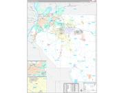 St. Clair County, IL Wall Map Premium Style 2022